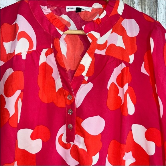 Michelle McDowell Pink Popover Blouse - Picture 5 of 6